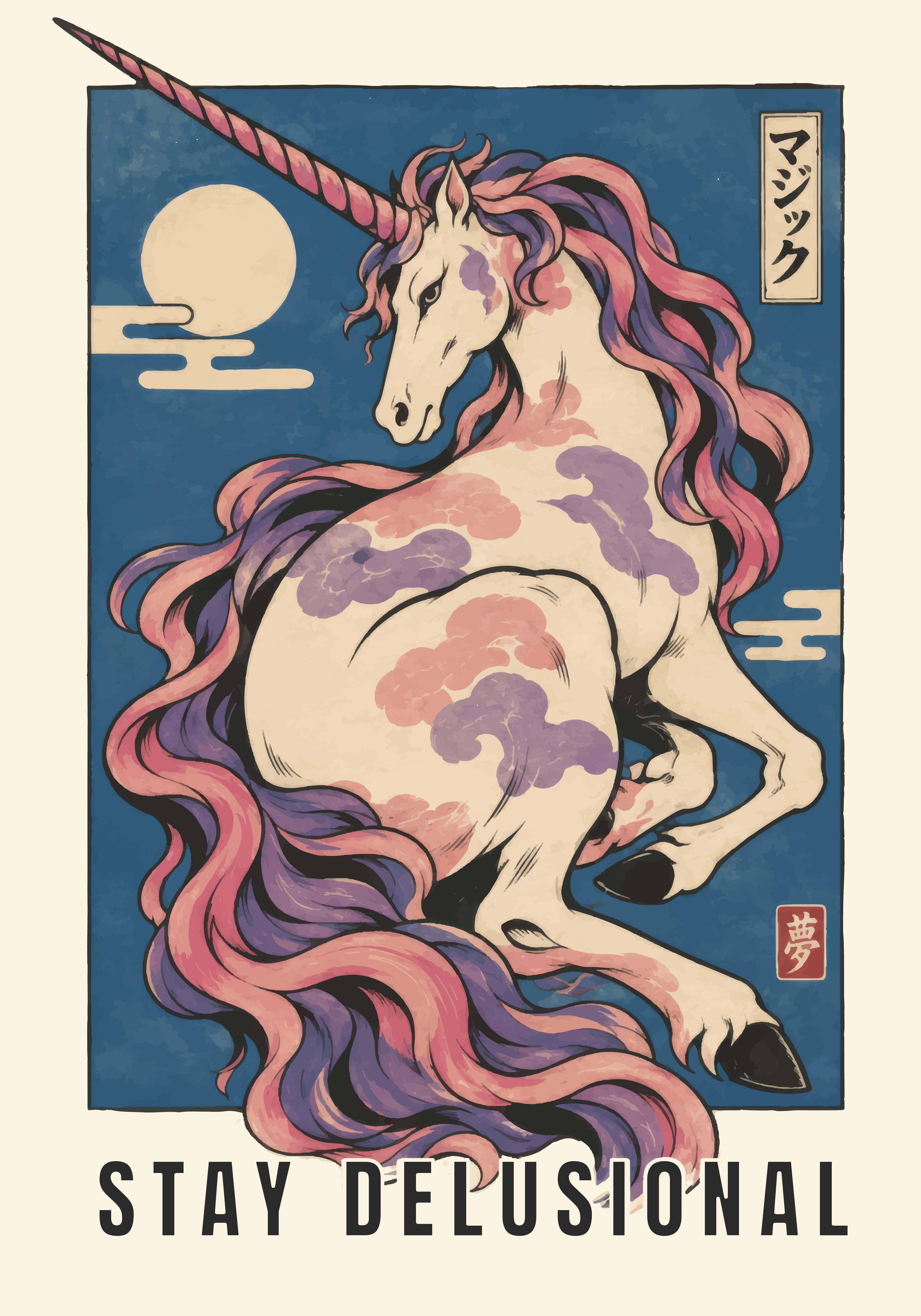 Stay Delusional art print by MUNDAY Studio