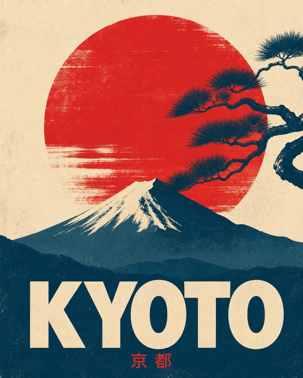 Kyoto Rising art print by Rui Sato