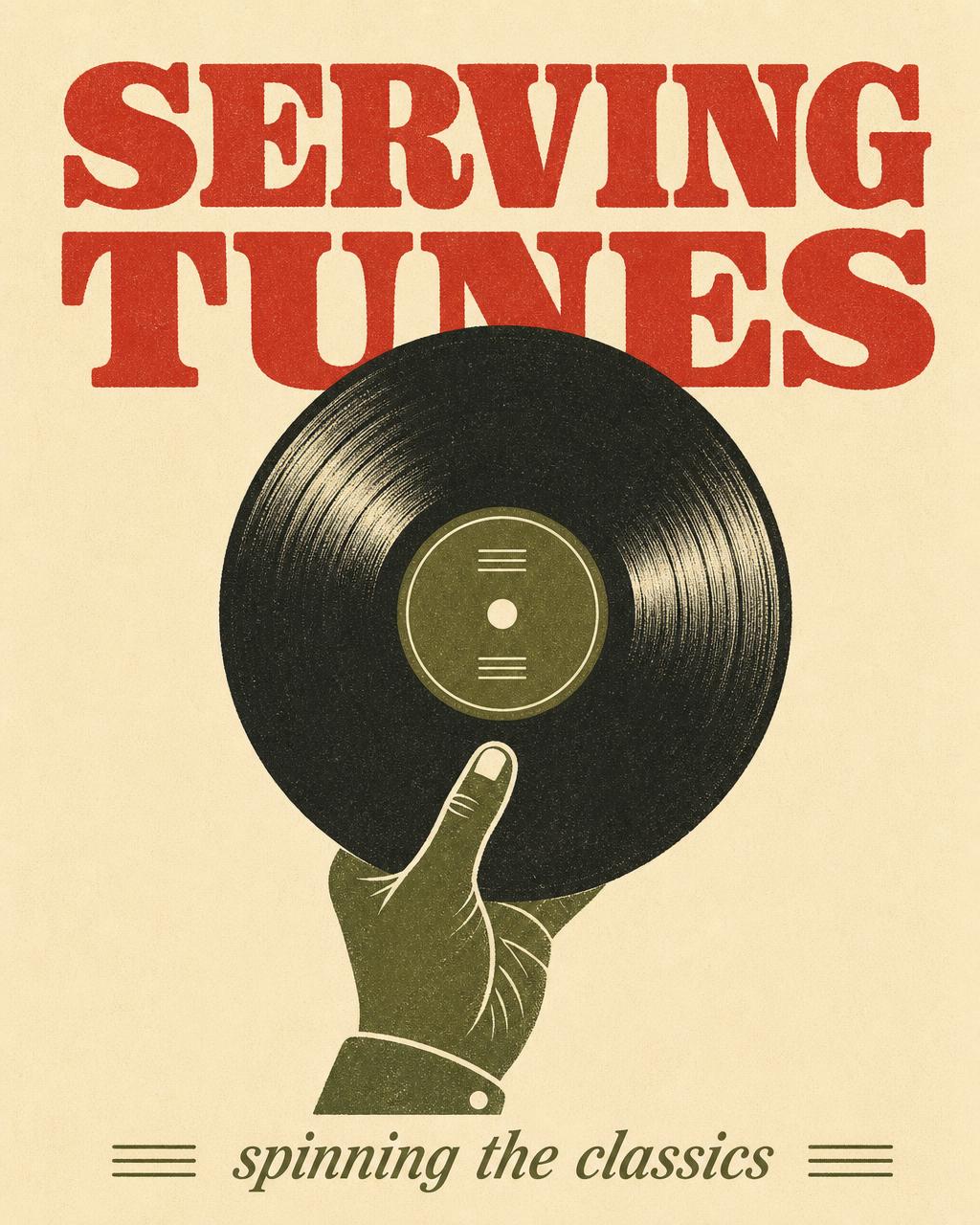 Serving Tunes art print by Otto Vance