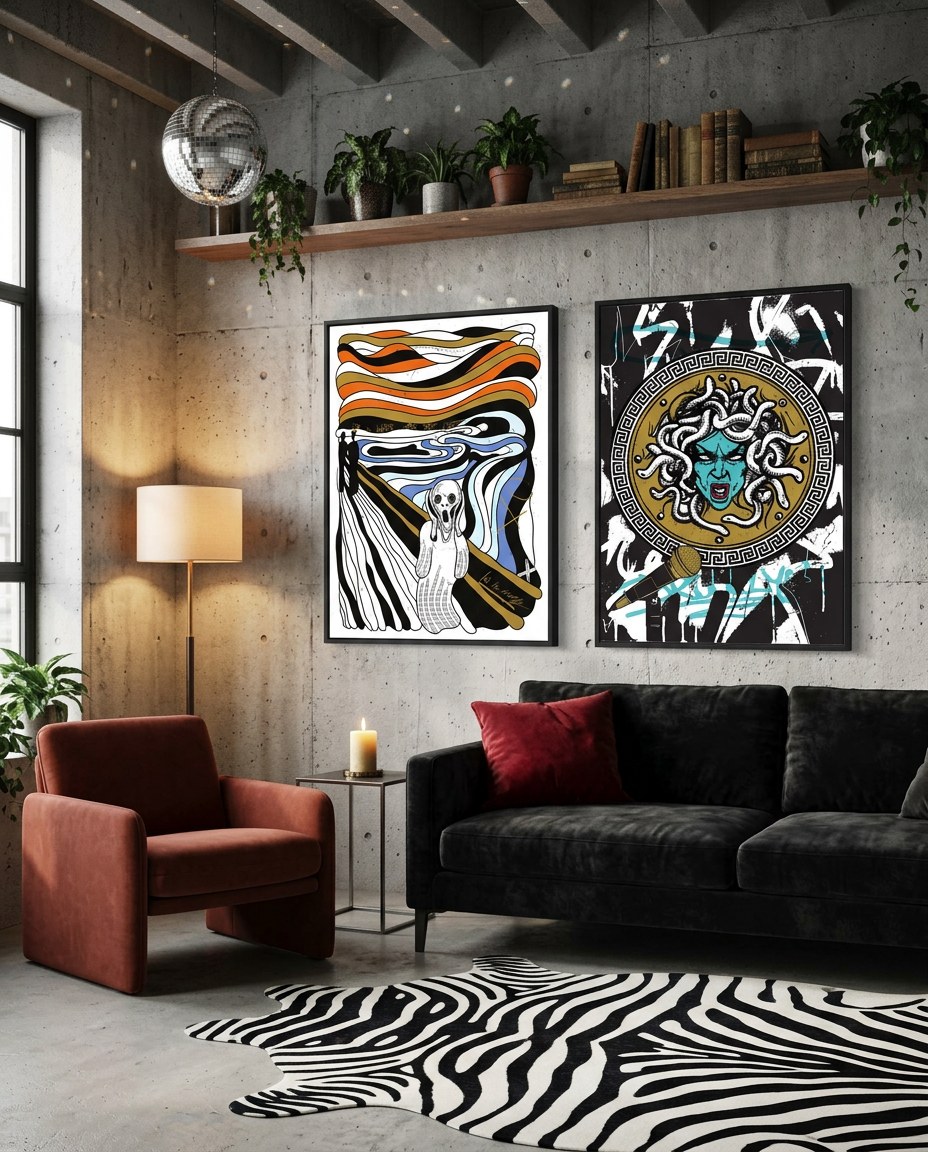 MUNDAY prints in a customer's home 2